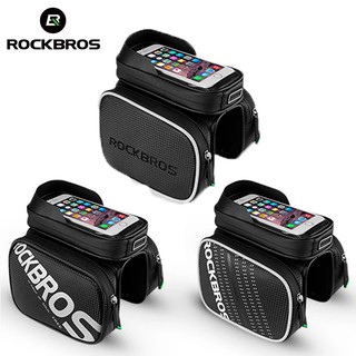 Rockbros กระเป๋ากันฝน หน้าจอสัมผัส อุปกรณ์เสริม สําหรับติดด้านหน้ารถจักรยาน MTB