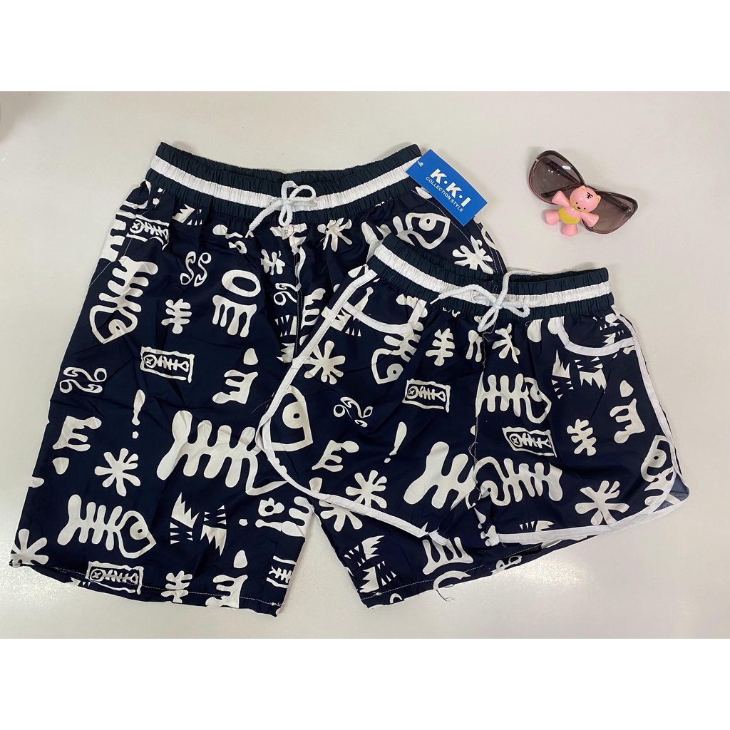 🔥ลด 50.- ใช้โค้ด DET199MAR🔥 กางเกงขาสั้นคู่รัก，ผ้าแห้งไวสีสันสดใส