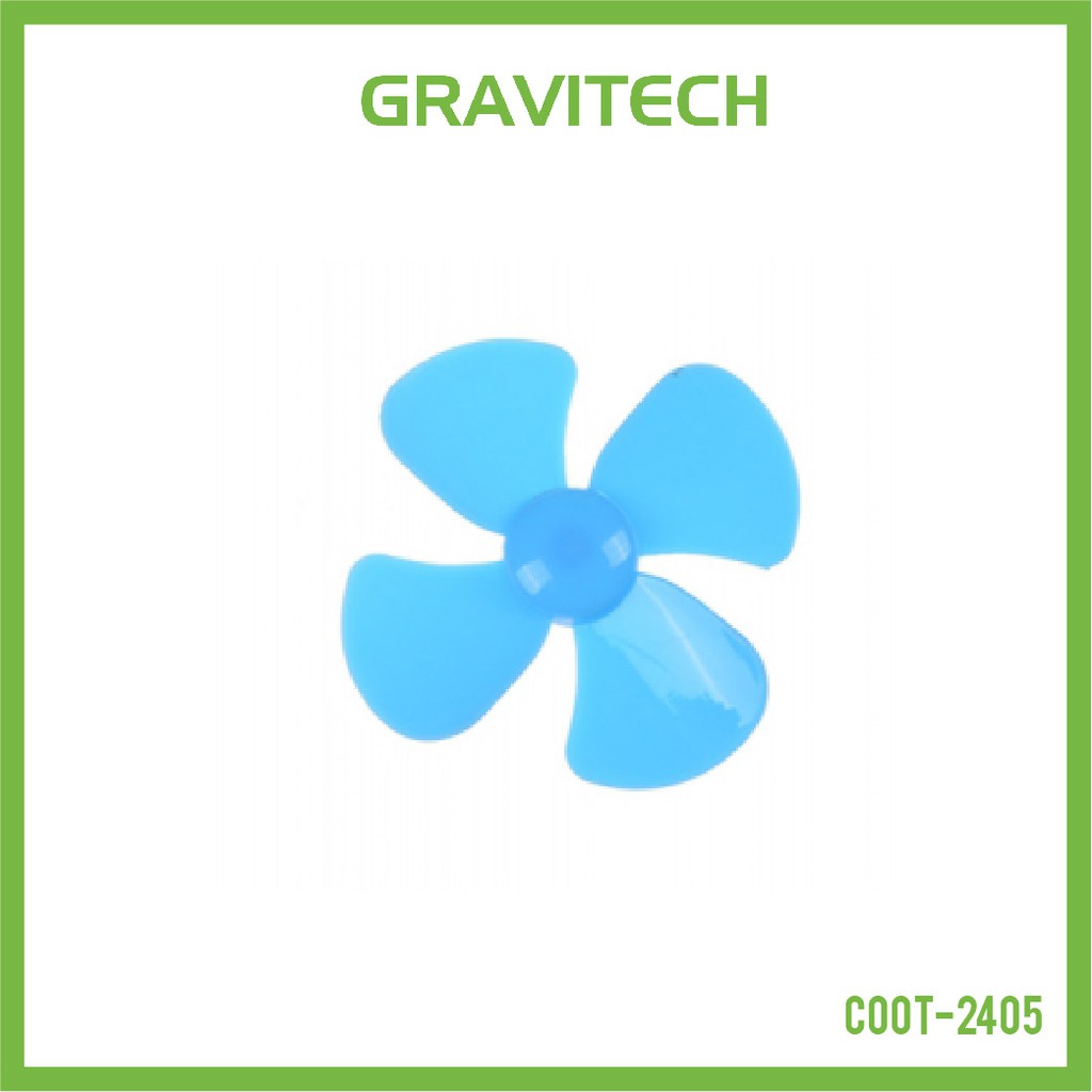 [Gravitechthai]80mm Fan Propeller Blade with 2mm Shaft - Blue