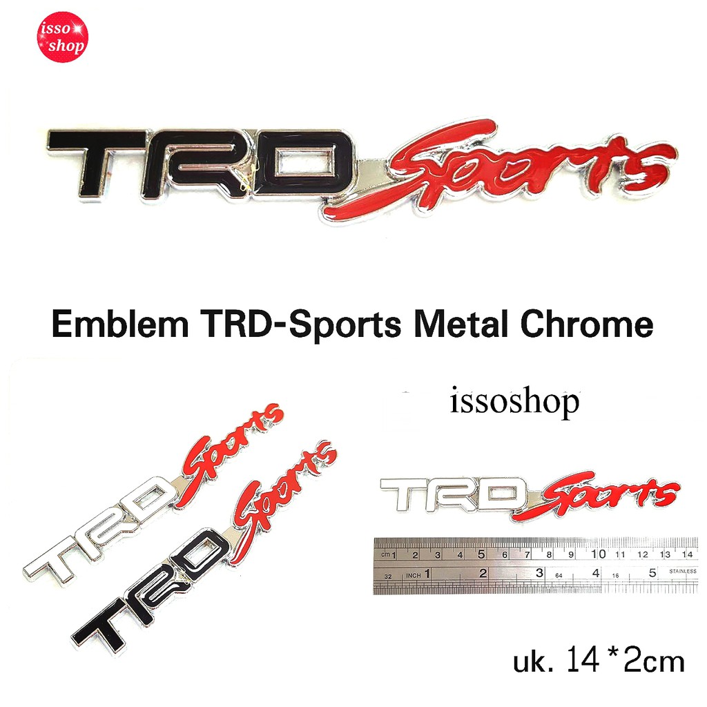 TRD-SPORTS METAL CHROME RACING EMBLEM