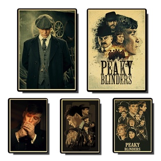 โปสเตอร์ พิมพ์ลายอาชญากรรม Peaky Blinders สไตล์วินเทจ คุณภาพดี สําหรับตกแต่งผนังบ้าน