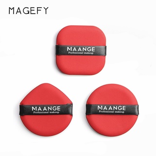 MAANGE 3 ชิ้น ฟองน้ําแต่งหน้า/กล่องพัฟฟองน้ำแต่งหน้า，พัฟเบาะลม，แอนตี้แบคทีเรีย  ทาครีม ทารองพื้นได้，พัฟฟองน้ำวงรี พัฟไข่ พัฟกลม พัฟแต่งหน้