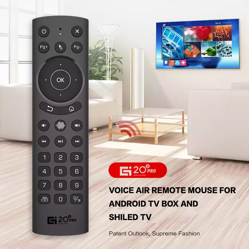 G20 PRO (มีไฟLEDเปิด-ปิดได้) เมาส์ไร้สาย 2.4G Wireless Air Mouse + Voice Search (รุ่นใหม่ปี2021) รูปที่ 4