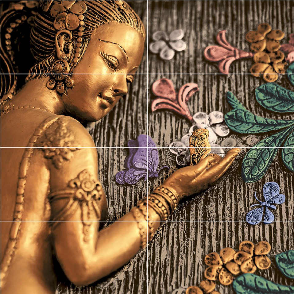 กระเบื้องผนัง LADY VANYA 120X120*A (30X60CM/8 แผ่น/ชุด)