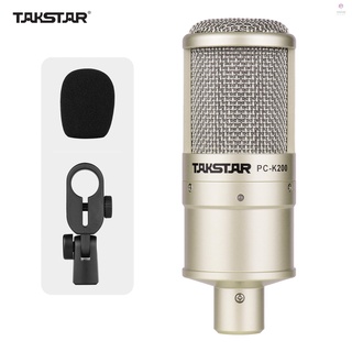 Takstar PC-K200 ไมโครโฟนบันทึกเสียง ความถี่กว้าง โลหะ