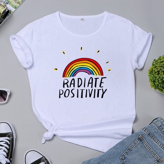 คอตต้อนคอกลมRainbowsเกาหลีสไตล์หญิงท็อปส์ซูผู้หญิงแฟชั่นลำลองแขนสั้นO-คอท็อปส์เสื้อยืดสำหรับผู้หญิงSaleS-5XL