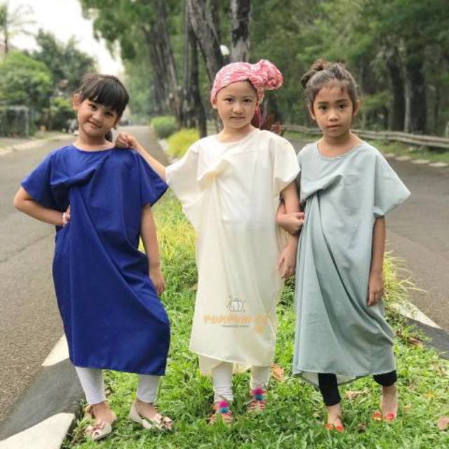 ALYSSA PREMIUM PLAIN KAFTAN สําหรับ GIRLS 2y-8y