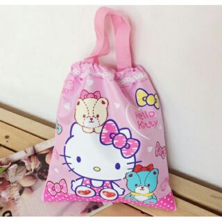 🚙พร้อมส่งจร้า!!!🚙  กระเป๋าถุงหูรูด ฮัลโหลคิตตี้ Hello Kitty