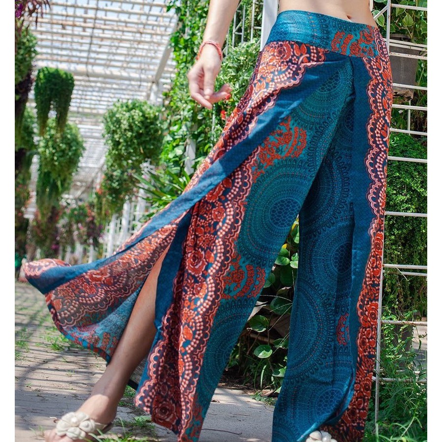 กางเกงขายาวผู้หญิง กางเกงพาลาสโซ่ Women’s Palazzo Pants - รูปที่ 6