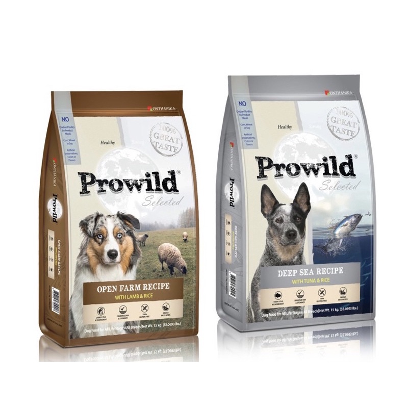 Prowild โปรไวลด์ อาหารสุนัขทุกสายพันธุ์/ทุกช่วงวัย ขนาด 15 kg (ถุงย่อย 3 kg x 5 ถุง) Exp.07/2027