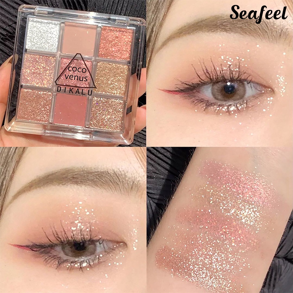 Seafeel เครื่องสําอางพาเลทอายแชโดว์เนื้อMatte ติดนาน 9สี