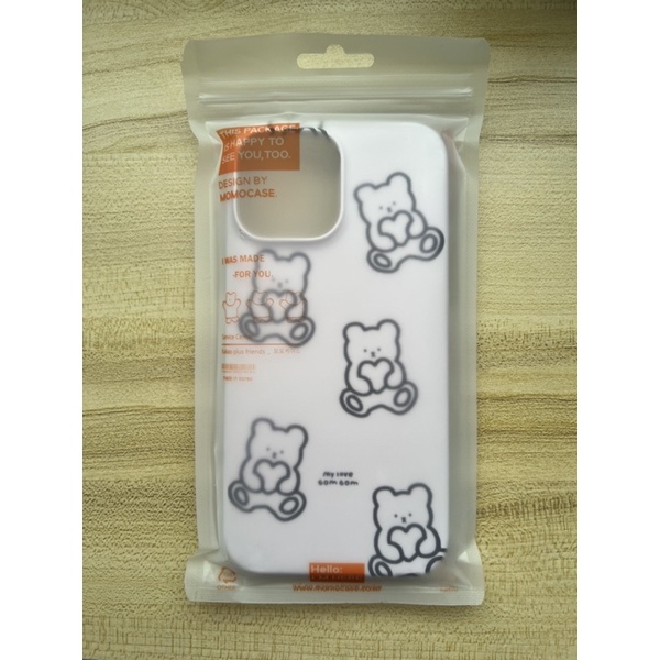 พร้อมส่ง เคส momocase hard case ลาย 338 หมีสีขาว ไอโฟน 13 pro max