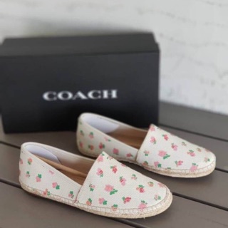 COACH® Flat Espadrille.  Pink  / Multi floral canvas