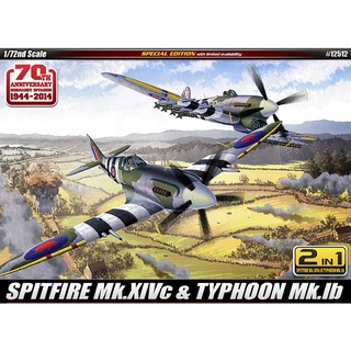 Academy 12512 SPITFIRE Mk.XIVc &amp; TYPHOON Mk.Ib 1/72