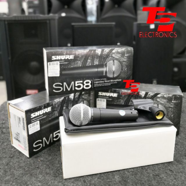 [ของแท้✓] ไมโครโฟนชนิดสาย SHURE SM58-LC (ไม่มีสวิทช์)