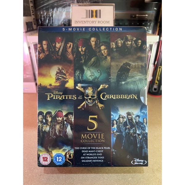 [แผ่นหนังลิขสิทธิ์แท้] Pirates of the Caribbean: 1-5 Box Set Blu-ray ของใหม่ มือ 1
