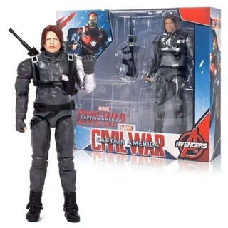 WINTER SOLDIER ZD TOYS (แท้) Marvel Captain America: Civil War  BUCKY Action Figure 18 cm