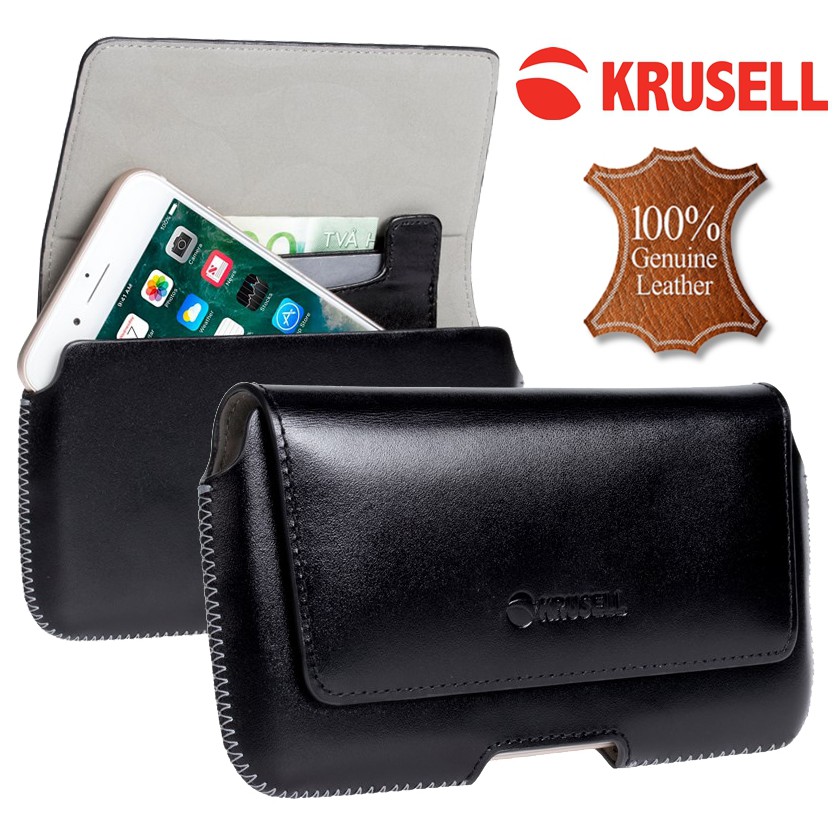 (งานฝีมือคนไทย) กระเป๋า ซองหนังแท้ Krusell Hector Horizontal Belt Loop Case แบบเหน็บเอว