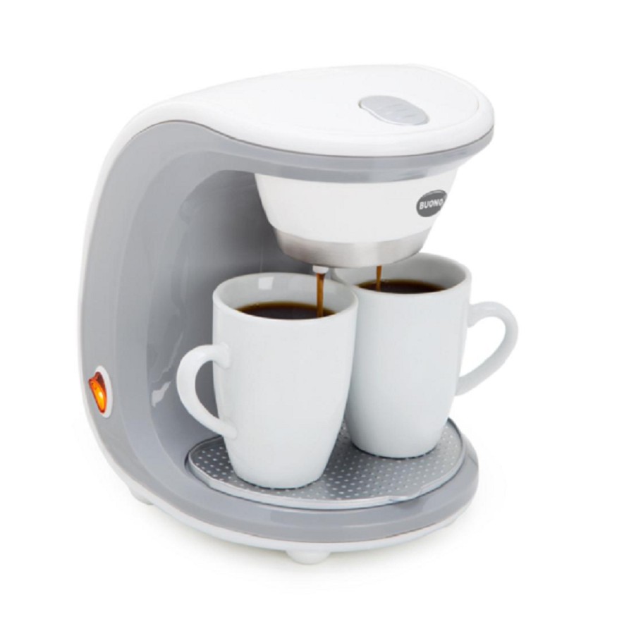 ⚡️ส่งไว ขายดี⚡️เครื่องชงกาแฟสด 2หัว CUPS COFFEE MAKER #สีขาว ทำงานง่ายแค่กดสวิทย์ใส่น้ำก็ได้ดื่มกาแฟสดร้อนๆ