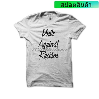 เสื้อยืด พิมพ์ลาย Unite Against Racisms สีขาว สําหรับผู้ชาย