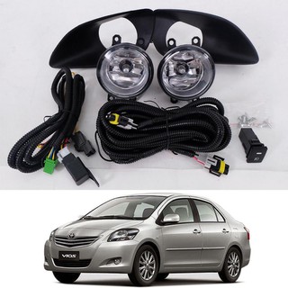 ไฟสปอร์ตไลท์ ไฟตัดหมอก โตโยต้า YARIS เบต้า VIOS SEDAN TOYOTA ยาริส วีออส ซีดาน VIOS SEDAN 2006-2012 พร้อมชุดสายไฟ+ครอบไฟ