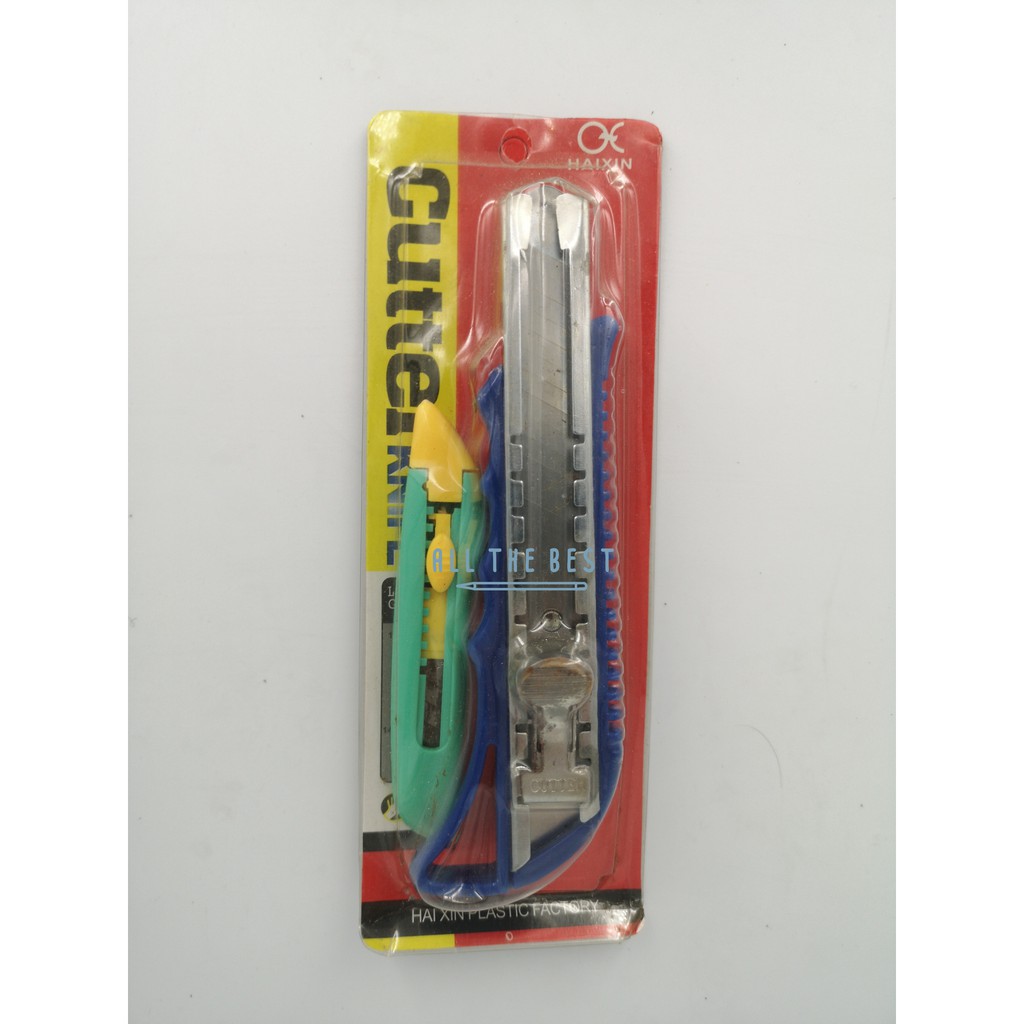 Cutter Knife คัตเตอร์แกนสแตนเลส แถมฟรี!! คัตเตอร์จิ๋ว