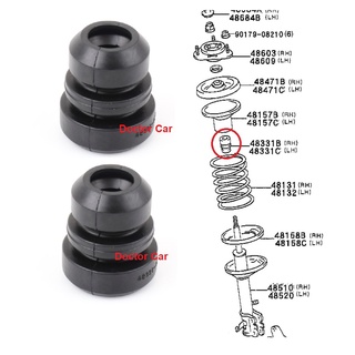 (1 คู่) ยางกันกระแทกโช๊คอัพหน้า โตโยต้า โคโรล่า สามห่วง AE100 AE101 Toyota Corolla 1991-1996 ยางกันกระแทกโช๊ค สีดำ