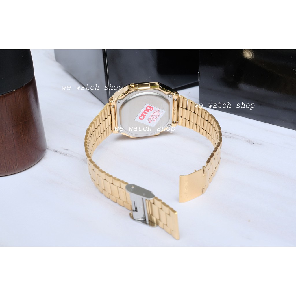 CASIO ของเเท้ เครื่องศูนย์ CMG รุ่น A168WG-9WDF สีทอง สายเหล็ก ประกันศูนย์ CMG  A168WG-9  A168WG  A168  A168WG-9W