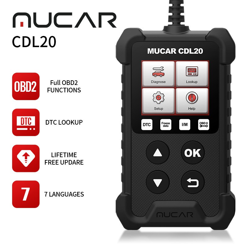 Thinkcar MUCAR CDL20 เครื่องสแกนเนอร์วิเคราะห์รถยนต์ Obd2 obd 2 ELM327