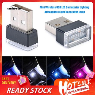 Rb_ โคมไฟ LED USB แบบพกพา สําหรับตกแต่งภายในรถยนต์