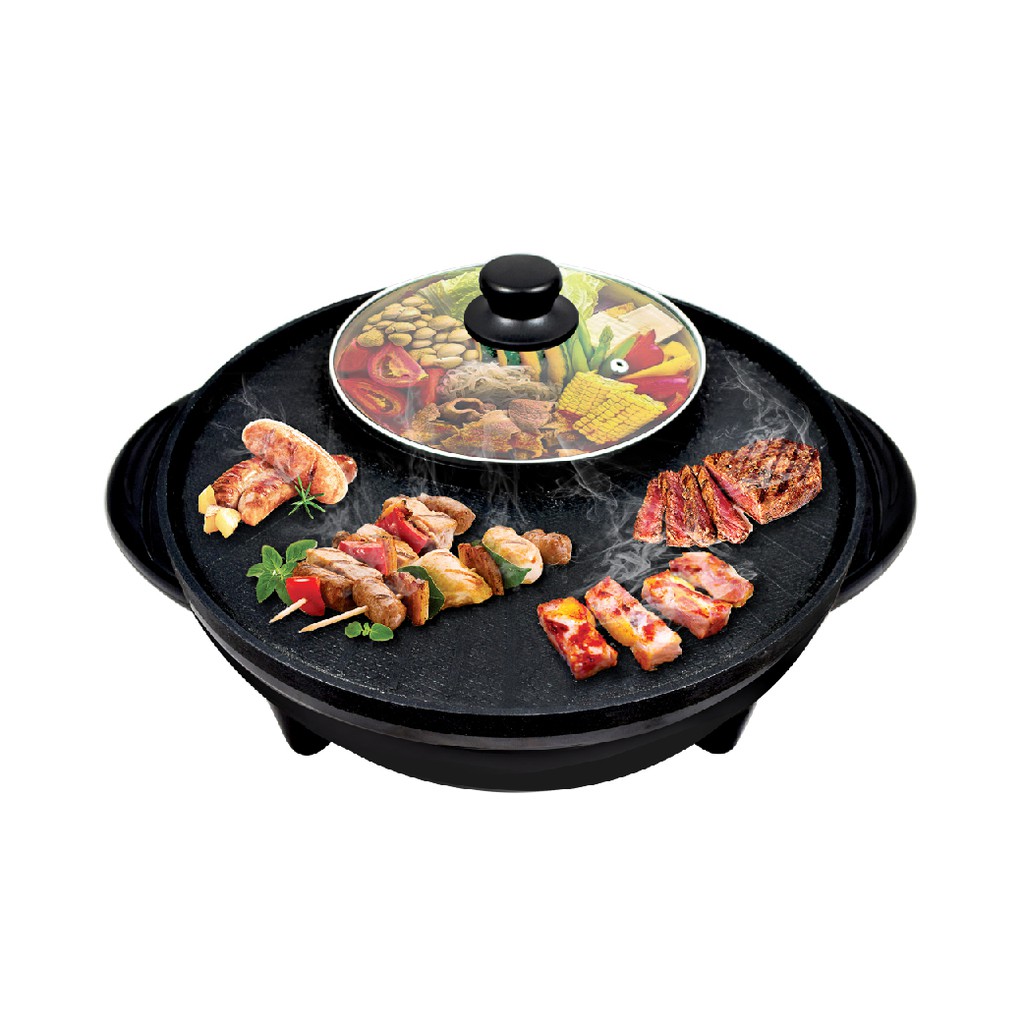 SMARTHOME เตาปิ้งย่างอเนกประสงค์พร้อมหม้อสุกี้ รุ่น SM-EG1302