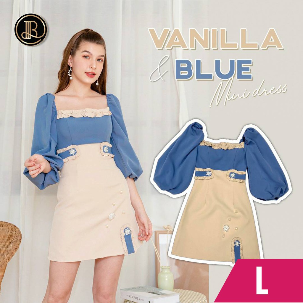 BLT Brand Vanilla-Blue-mini-Dress