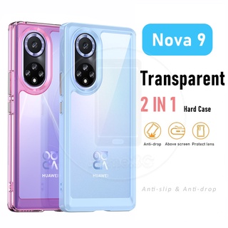 เคสโทรศัพท์อะคริลิคใส กันกระแทก แบบแข็ง สําหรับ Huawei Nova 9