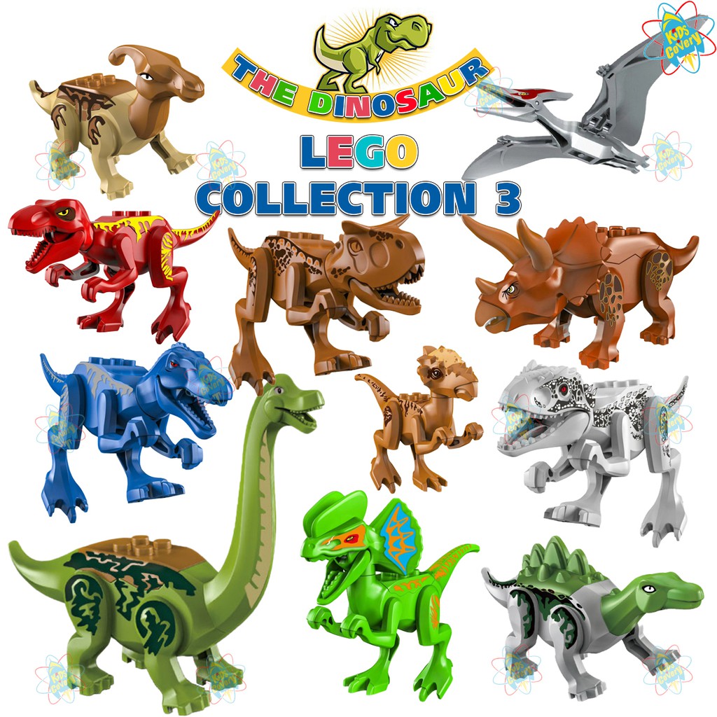 ตัวต่อไดโนเสาร์ ของเล่นสำหรับเด็ก ของเล่นเสริมสมาธิ เลโก้สัตว์ Lego Dinosaur เสือ หมี ฉลาม ม้า Collection 3