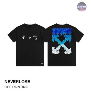 FBZt //เสื้อยืด Oversize ลายสตรีท OFF PAINTING  NEVERLOSE เสื้อผู้ชาย/ผู้หญิง!