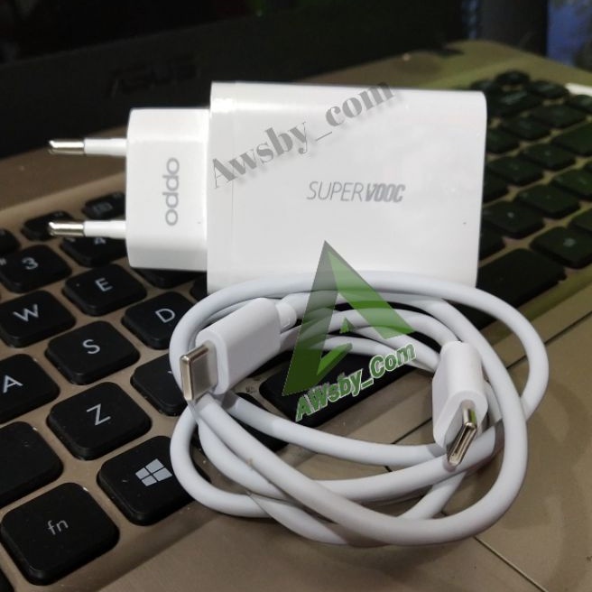 Original Charger Oppo Type C ถึง Type C 65W Super VOOC OPPO Reno 4 5 5F Reno 6 Reno 7 A76 A95 A74 A5