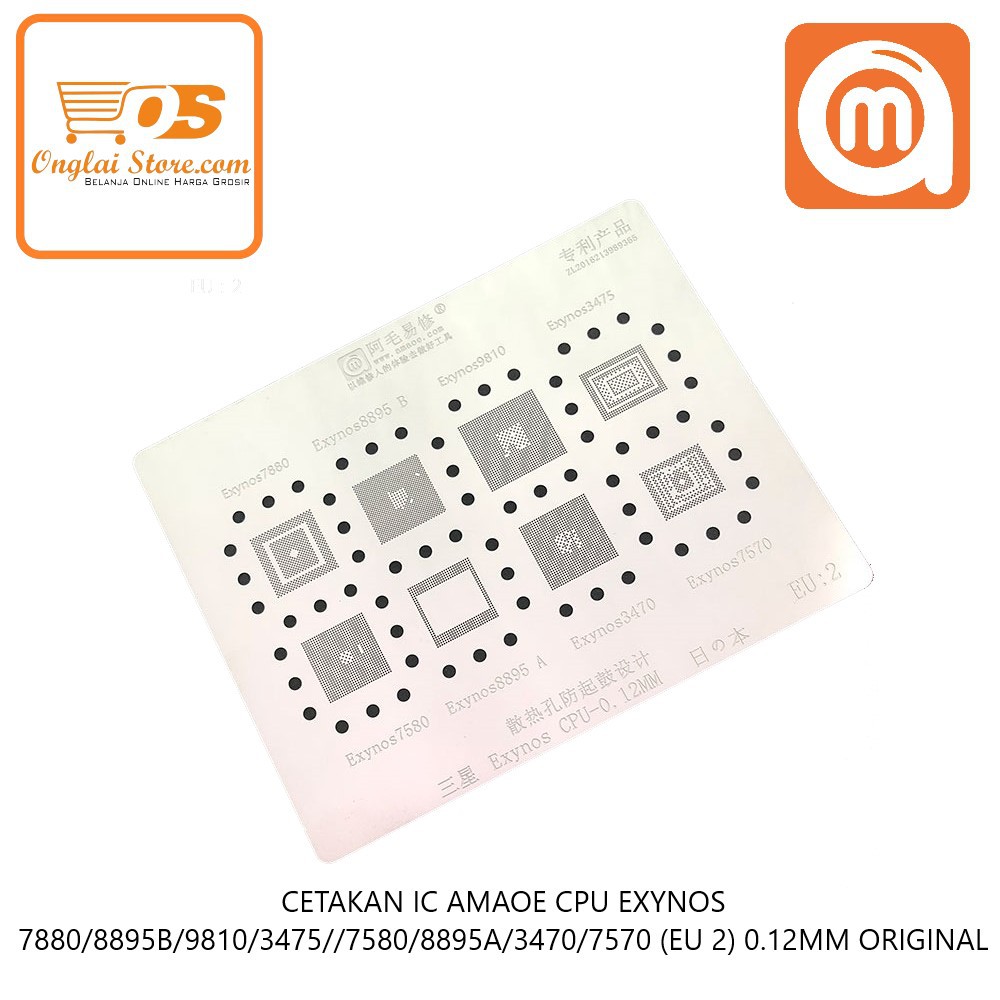 AMAOE CPU IC MOLD EXYNOS 7880/85895B/9810/3475/780/895A/3470/7570 (EU 2) 0.12MM ORIGINAL