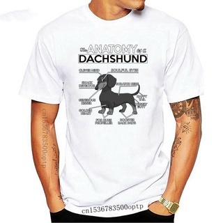 คอตต้อนคอกลมขายดี เสื้อยืดแขนสั้นลําลอง พิมพ์ลาย Anatomy of A Dachshund Man คุณภาพดี BHddfk54DLhdgg52S-5XL