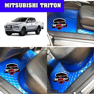 พรมปูพื้นรถยนต์ MITSUBISHI TRITON ลายตาราง(4ประตูและแคป)แถมฟรีแผ่นกันสึกพลาสติกอย่างดีมูลค่า250-.บาท