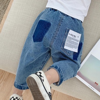 🌟Jeans🌟2021 new boy jeans ทรงบาง แฟชั่นเกาหลี กางเกงขายาว ทรงครอป กางเกงลำลอง เทรนด์