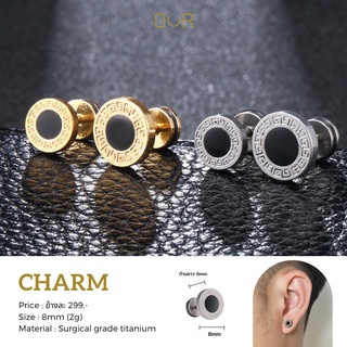 Our XX Charm ต่างหูเจาะ วัสดุไททาเนียมเกรดเครื่องมือแพทย์