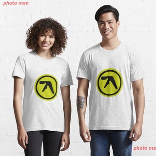 เสื้อทหาร ins แมทช์ลุคง่าย คู่รัก ผู้ชาย aphex twin logo Essential T-Shirt เสื้อยืด คู่ เสื้อผู้หญิง