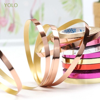 Yolo เชือกริบบิ้นเลเซอร์หลายสีสัน Diy สําหรับตกแต่งปาร์ตี้วันเกิดงานแต่งงานคริสต์มาส 10ม.