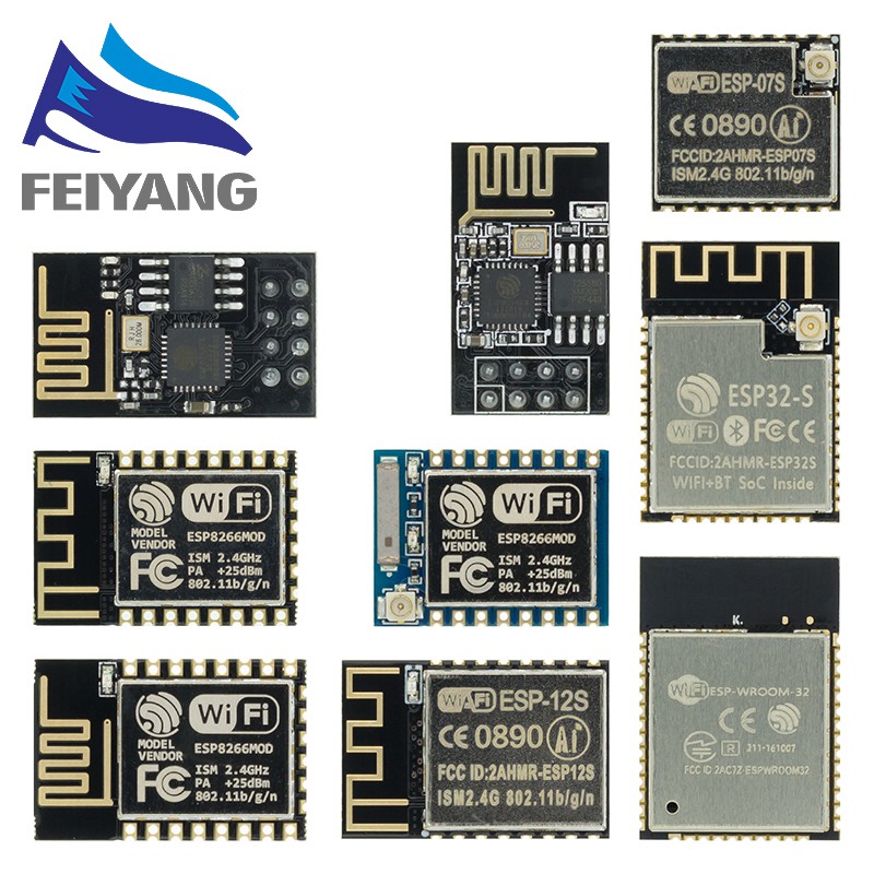 ESP8266 ESP-01 ESP-01S ESP-07 ESP-07S ESP-12 ESP-12E ESP-12F ESP-32 ESP-32S Serial โมดูลรับส่งสัญญาณ