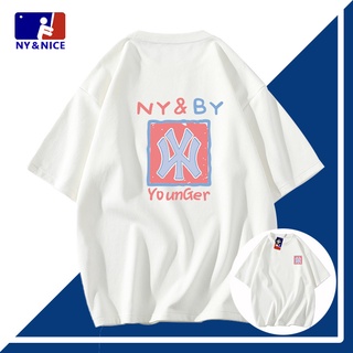 เสื้อยืดแขนสั้น Mlb ทรงหลวม แฟชั่นฤดูร้อน สําหรับผู้ชาย