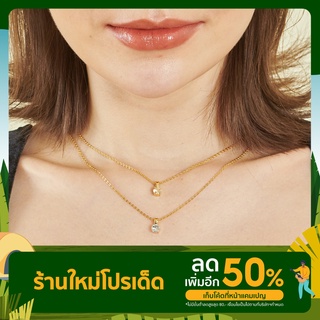 Variandco - Viva Necklace สร้อยชุบทองแท้ 18K Gold Plating - คริสตัส Swarovski