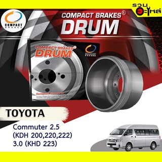 จานดรัมเบรก Compact ใช้กับ Toyota Commuter 2.5 (KDH 200,220,222) , 3.0 (KDH 223) BD7111