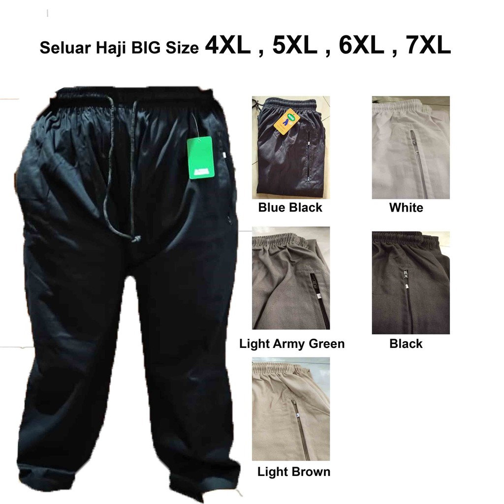 กางเกง Hajj แบบหนา / กางเกง Sunnah - BIG size / Plus Size 4xl 5xl 6xl 7xl