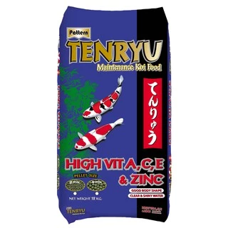 Tenryu(เทนริว) อาหารปลาคาร์ฟ เทนริวน้ำเงิน สูตรเมนเทอแน้นซ์ ขนาด 12 กก. เม็ด M ลอยน้ำ (2 ม.ม.) จำนวน 1 ถุง