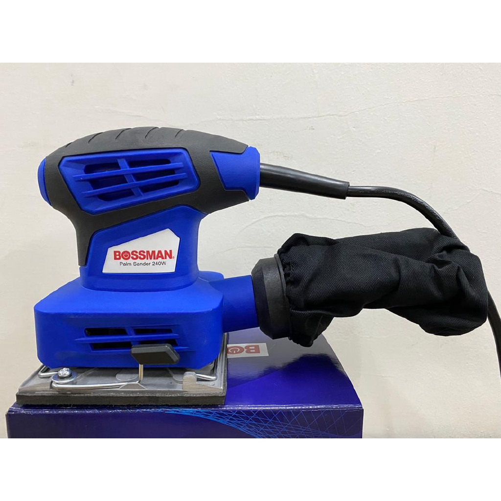 BOSSMAN BPS4557 Palm Sander 240w กระดาษขัด foc และถุงเก็บฝุ่น